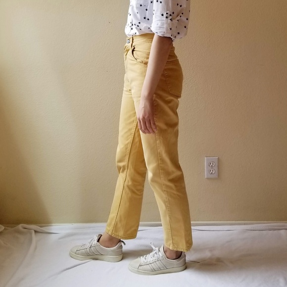 SOLD! Vintage Valentino High-Rise Yellow Jeans - Picture 7 of 8